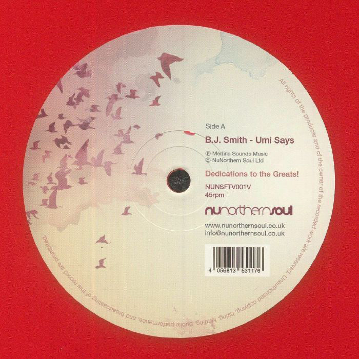 BJ Smith - Umi Says / Runnin [Red Vinyl]