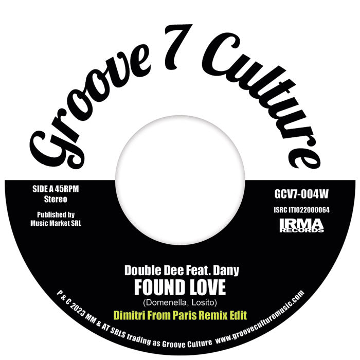 Double Dee / Jestofunk - Found Love / Say It Again - Remixes [7" White Vinyl]