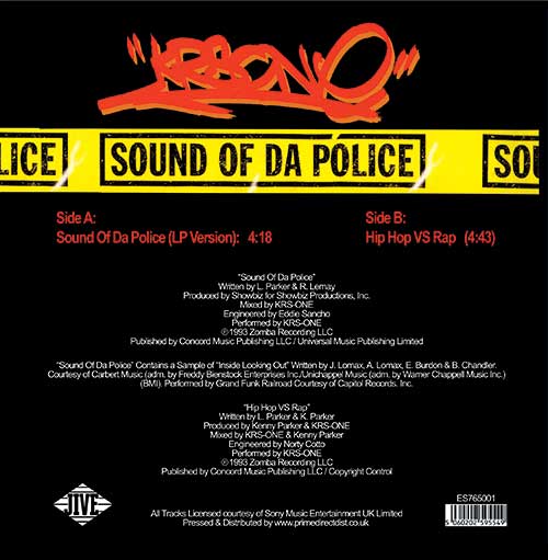 KRS One - Sound Of Da Police b/w Hip Hop Vs Rap [7" Yellow Vinyl]