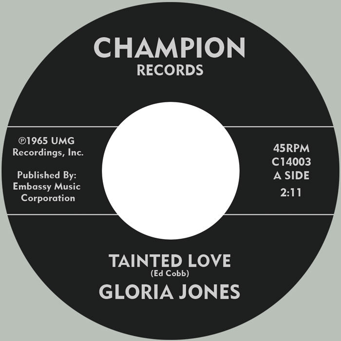 Gloria Jones - Tainted Love / My Bad Boy's Coming Home [Diamond Clear 7" Vinyl]