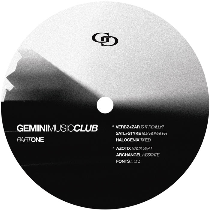 Halogenix, Strategy, Monty & Indira May, Koherent, Quartz, Azotix, En:vy, Satl & Styke, Verbz & Zar, Fonts, Archangel - Gemini Music Club, Part 1  [Black & White Splatter Effect Vinyl 2LP]