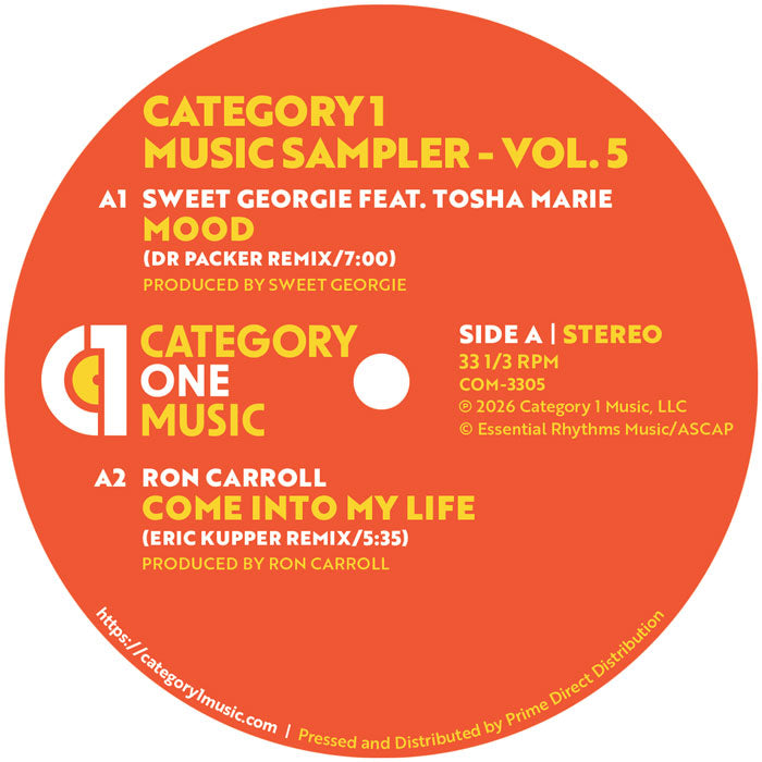 Sweet Georgie / Dr Packer / Ron Carroll / Eric Kupper / Groove Disciple / Tha RC Groove Project / Marc Cotterell - Category 1 Music Sampler - Vol. 5