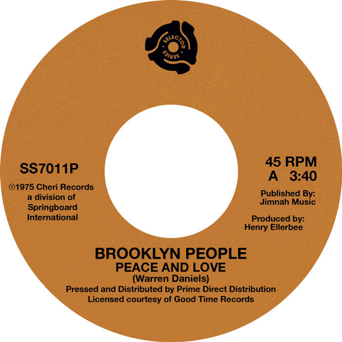 Brooklyn People - Peace and Love / Wreck [7" Vinyl]