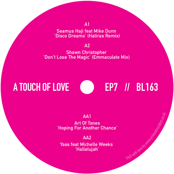 Seamus Haji / Mike Dunn / Hatiras / Shawn Christopher / Emmaculate / Art Of Tones feat Sulene Fleming / Yass feat Michelle Weeks - A Touch Of Love EP7