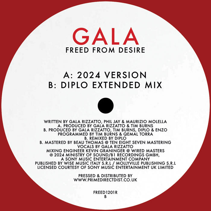 Gala - Freed From Desire [Red Vinyl]