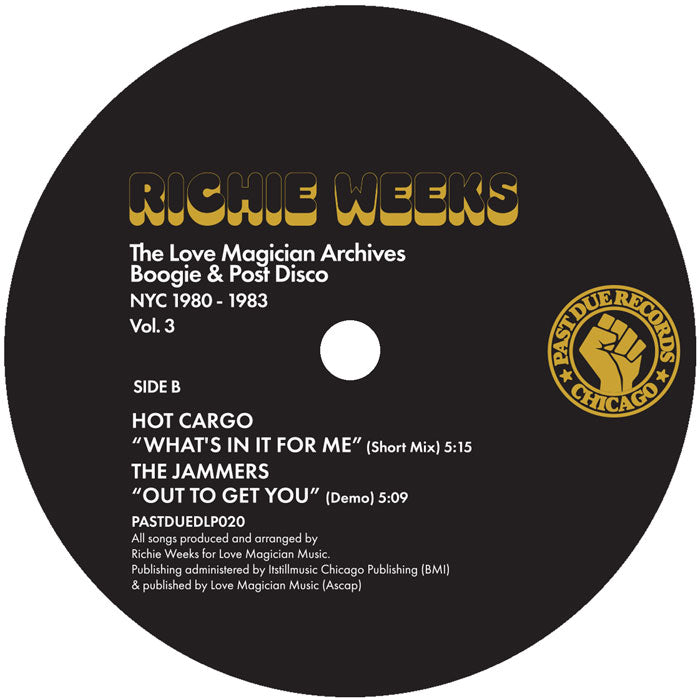 Richie Weeks - The Love Magician Archives. Boogie & Post Disco. NYC 1980 – 1983 Vol.3 [2LP]