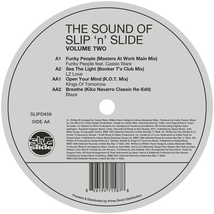 Funky People / Cassio Ware / Masters At Work / LZ Love / Booker T / Kings Of Tomorrow / Blaze / Kiko Navaro - The Sound Of Slip 'n' Slide, Vol. 2