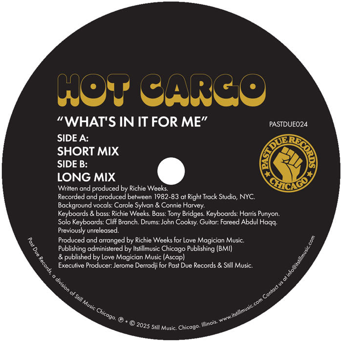 Hot Cargo - What’s In It For Me [7" Vinyl]