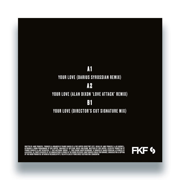 Frankie Knuckles Pres. Director's Cut Featuring Jamie Principle - Your Love [LTD Edition Clear Vinyl Version]