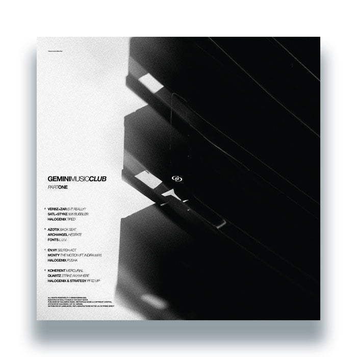 Halogenix, Strategy, Monty & Indira May, Koherent, Quartz, Azotix, En:vy, Satl & Styke, Verbz & Zar, Fonts, Archangel - Gemini Music Club, Part 1  [Black & White Splatter Effect Vinyl 2LP]