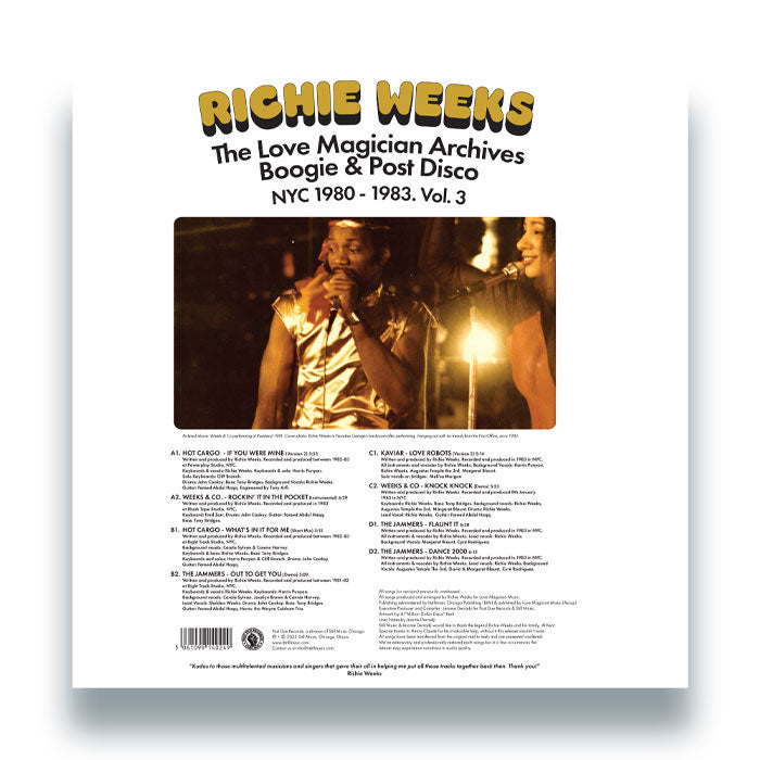 Richie Weeks - The Love Magician Archives. Boogie & Post Disco. NYC 1980 – 1983 Vol.3 [2LP]