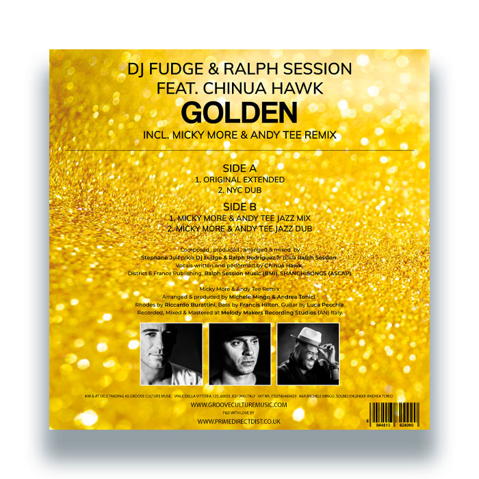 DJ Fudge, Ralph Session Feat. Chinua Hawk - Golden (Incl. Micky More & Andy Tee Remix) [Picture Sleeve]