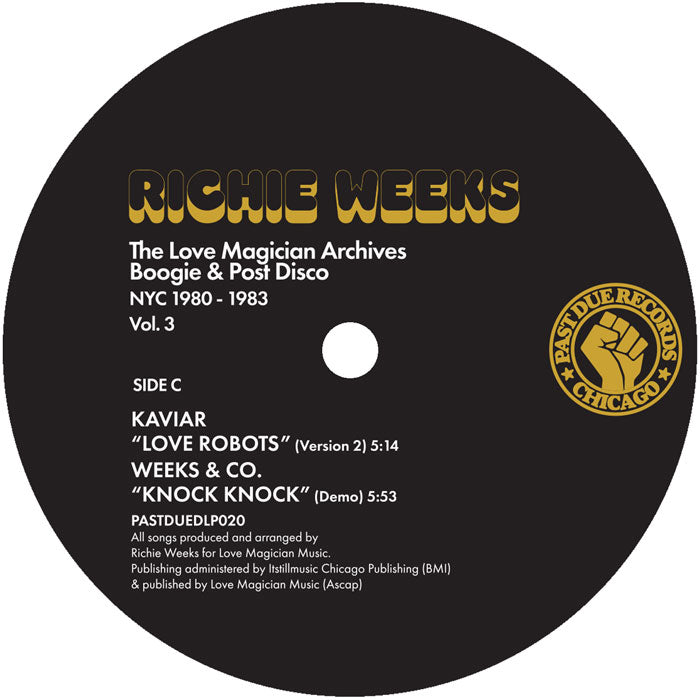 Richie Weeks - The Love Magician Archives. Boogie & Post Disco. NYC 1980 – 1983 Vol.3 [2LP]
