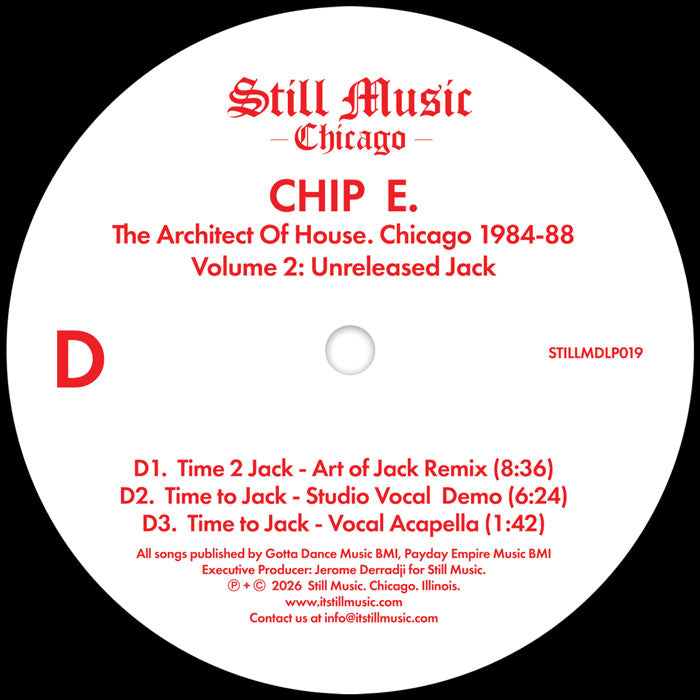 Chip E - The Architect Of House - Chicago 1984-88. Volume 2: Unreleased Jack