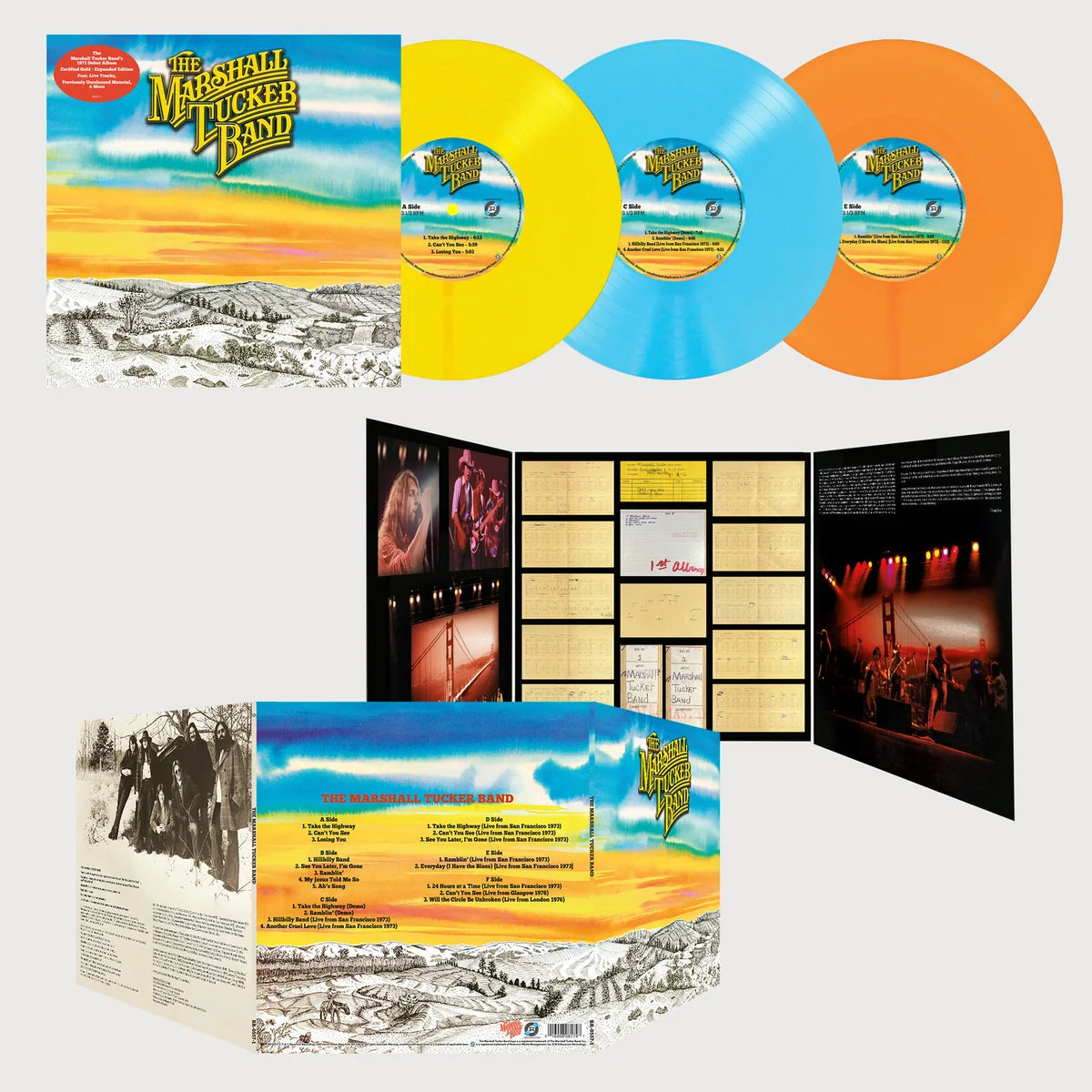 The Marshall Tucker Band - The Marshall Tucker Band (Expanded Edition) [3LP, Yellow, blue & orange]