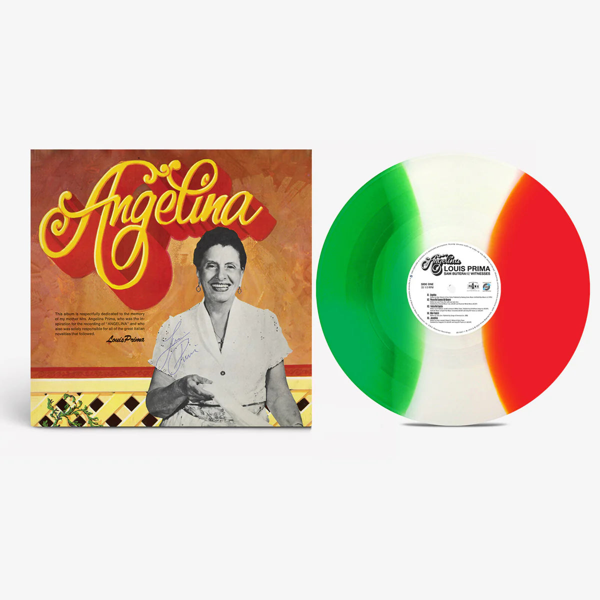 Louis Prima with Sam Butera & The Witnesses - Angelina [LP, 140 gram, Italian flag colors, printed jacket]