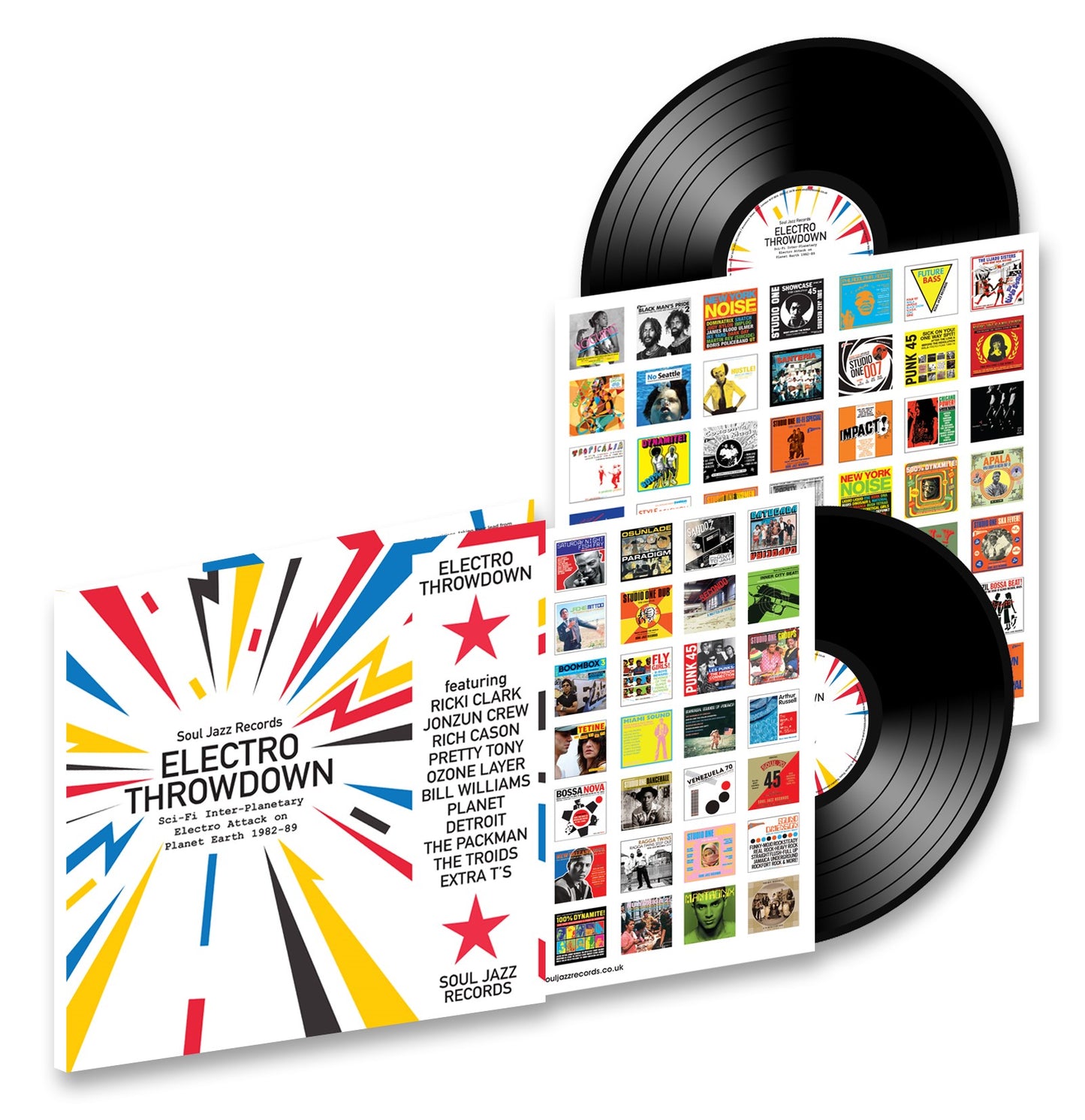 Soul Jazz Records presents - Electro Throwdown – Sci-Fi Inter-Planetary Electro Attack on Planet Earth 1982-89 [2LP]