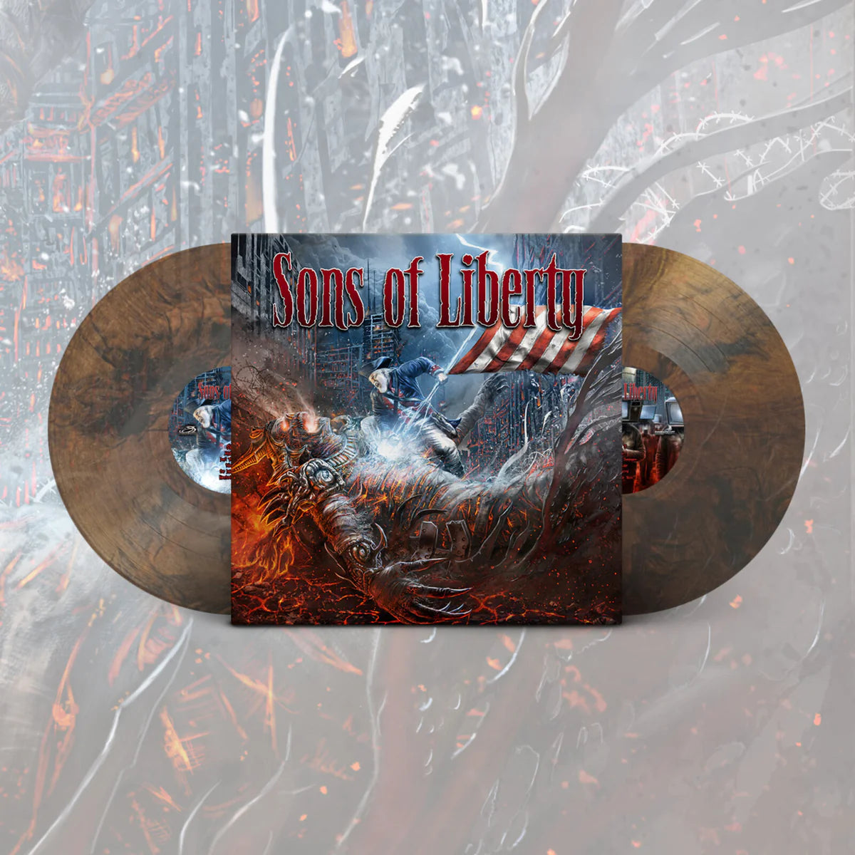 Jon Schaffer's Sons of Liberty - Thought Crimes (Volumes 1 & 2) [Double Transparent Marbled LP in Gatefold]