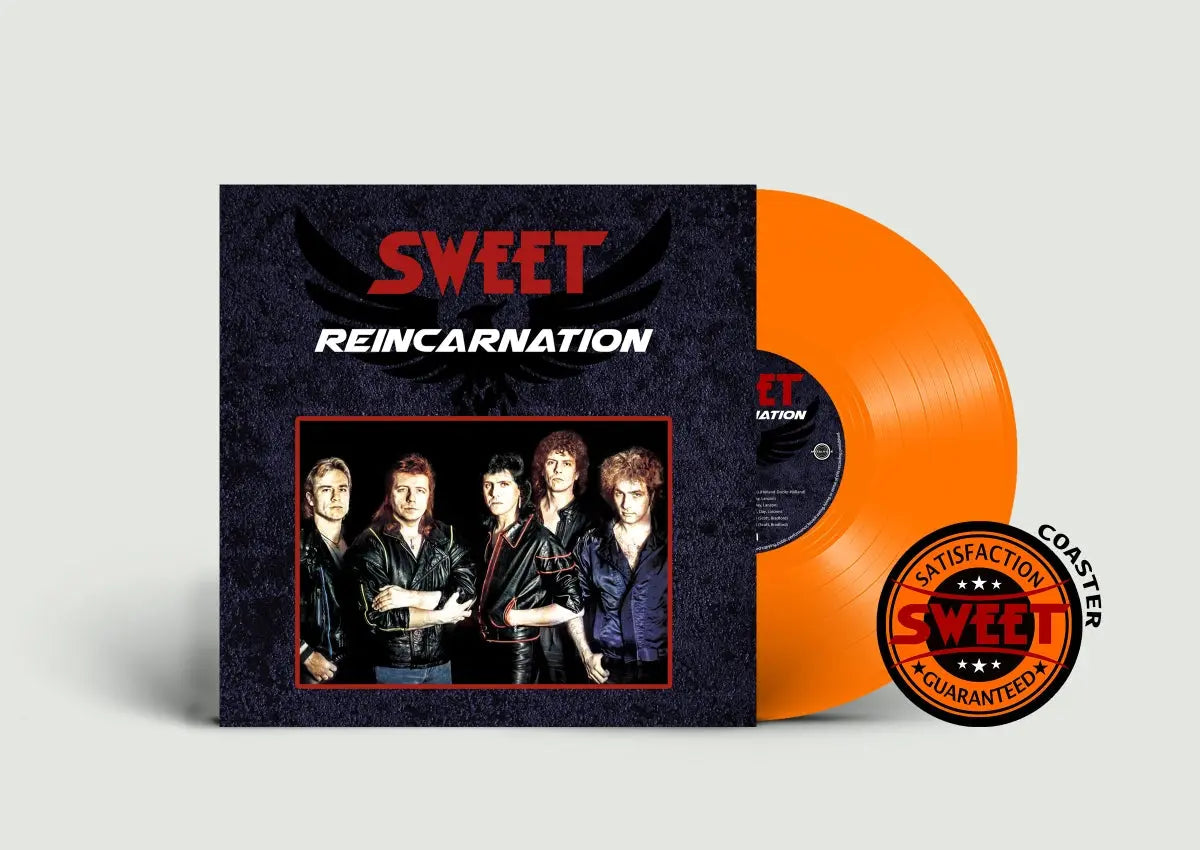 Sweet - Reincarnation [orange coloured vinyl with coaster]