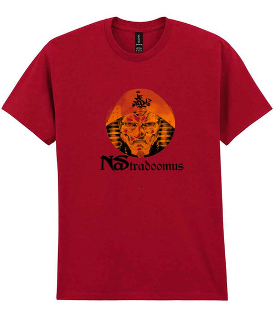 MFDOOM/NAS - NASTRADOOMUS T-shirt [Antique Cherry Red]