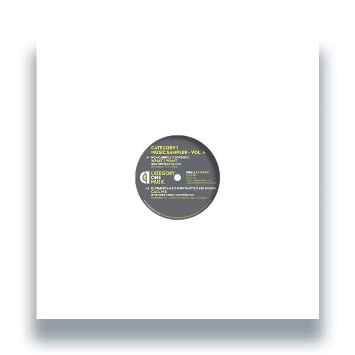 Ron Carroll / JoysSoul DJ Christian B / Rudi’Kastic /  Lee Wilson / Sweet Georgie / Ed Ramsey / Peter Mac - Category 1 Music Sampler - Vol. 4