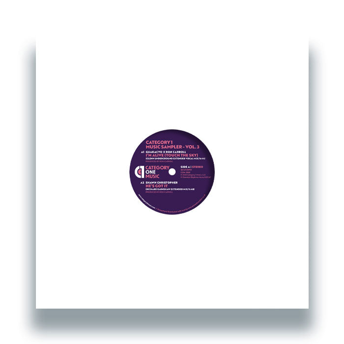 GU aka CVO x Ron Carroll / Shawn Christopher / Terry Dexter / Aires Adora - Category 1 Music Sampler - Vol. 3 - Dedicated To The Memory Of Ron Carroll