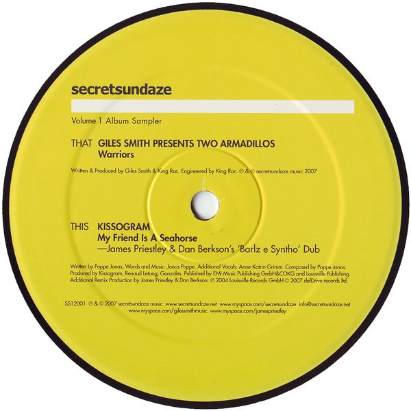 Various Artists - Giles Smith & James Priestley Present Secretsundaze Vol 1 Album Sampler