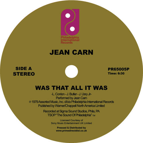 Jean CARN - Was That All It Was (reissue)