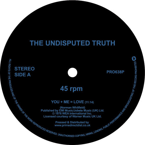 The Undisputed Truth - You + Me = Love / Sandman