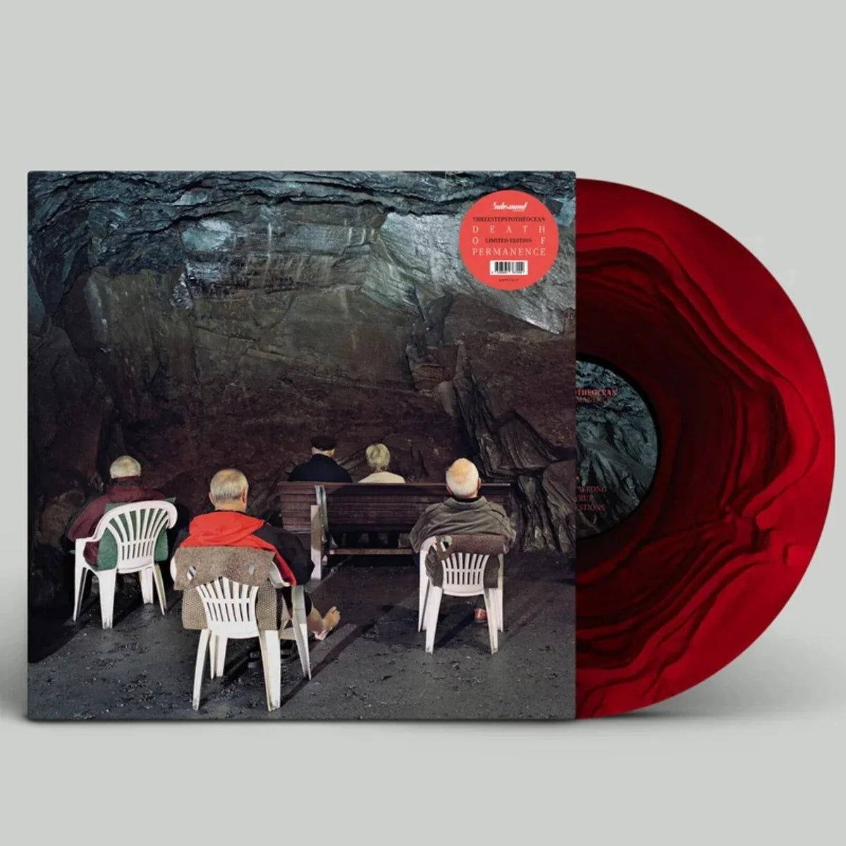 Threestepstotheocean - Death of Permanence Red and Black Ripple LP]