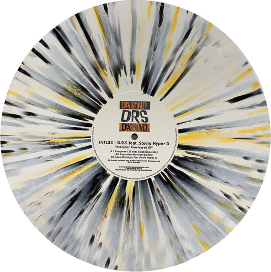 D.R.S. Featuring Stevie Hyper D - Everyman Unreleased EP (Black, White and Yellow Splatter Vinyl Version)
