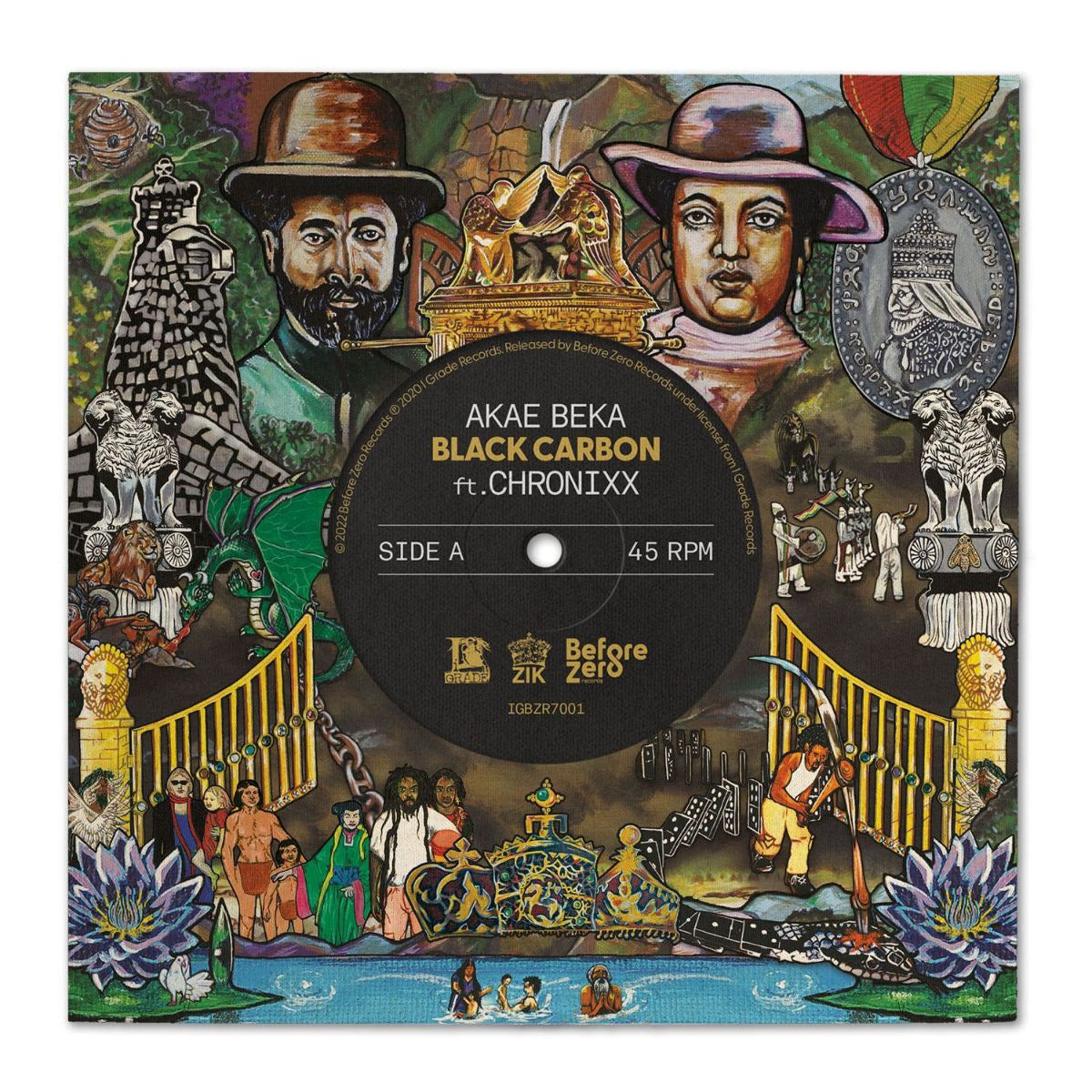 Akae Beka x Chronixx - Black Carbon [7" Vinyl w/ Artwork Sleeve]