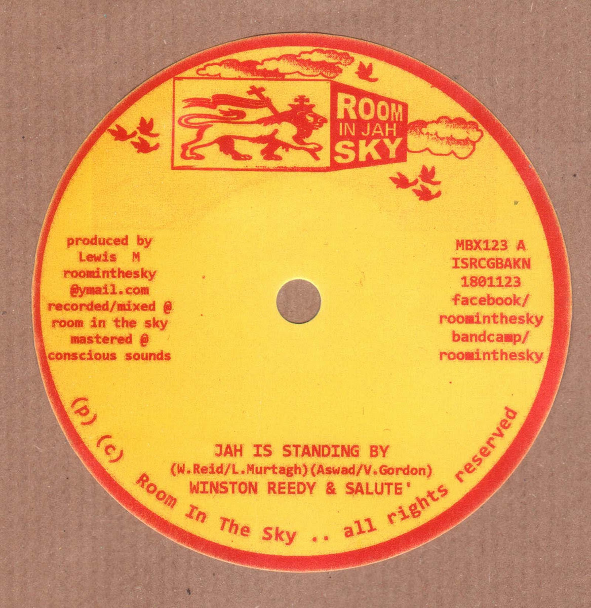 Winston Reedy & Salute - Jah Is Standing By [ 7" Vinyl]