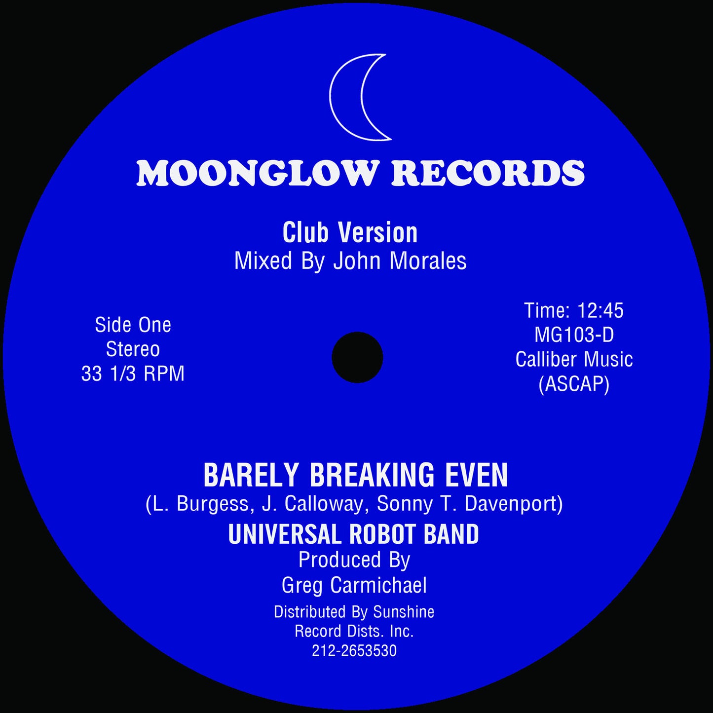 Universal Robot Band / John Morales - Barely Breaking Even