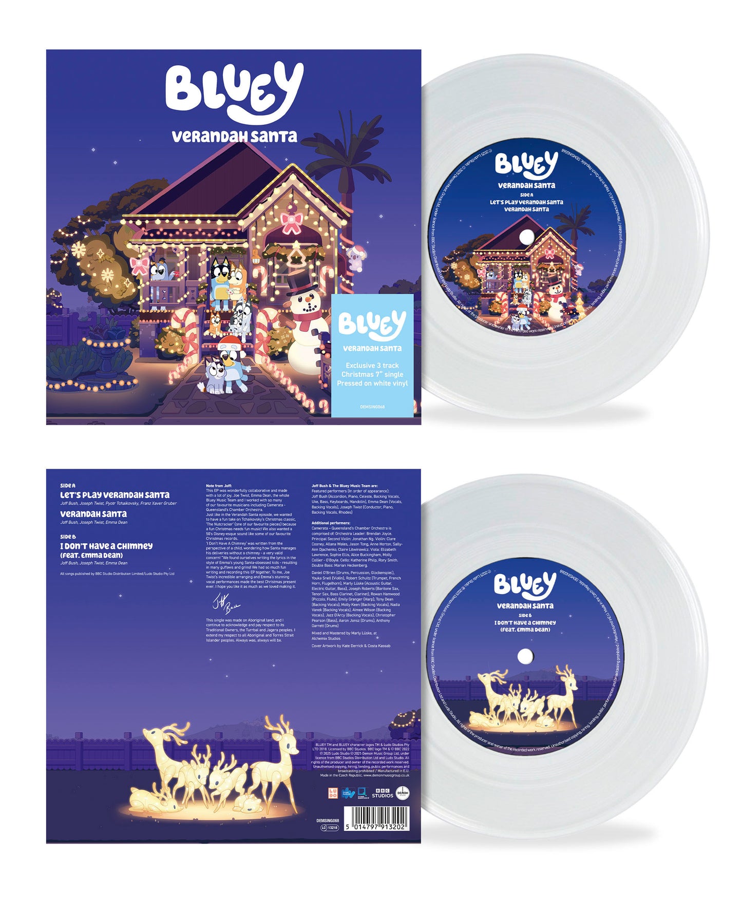 Bluey - Verandah Santa [7" white vinyl]