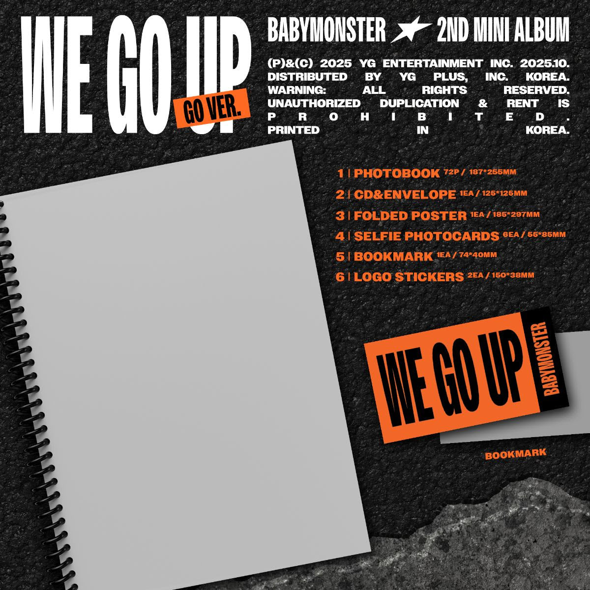 BABYMONSTER - BABYMONSTER  [WE GO UP] [CD PHOTOBOOK - version B]