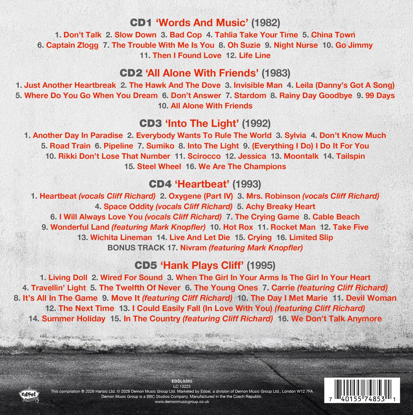 Hank Marvin - The Studio Album Collection 1982-1995 [5CD]