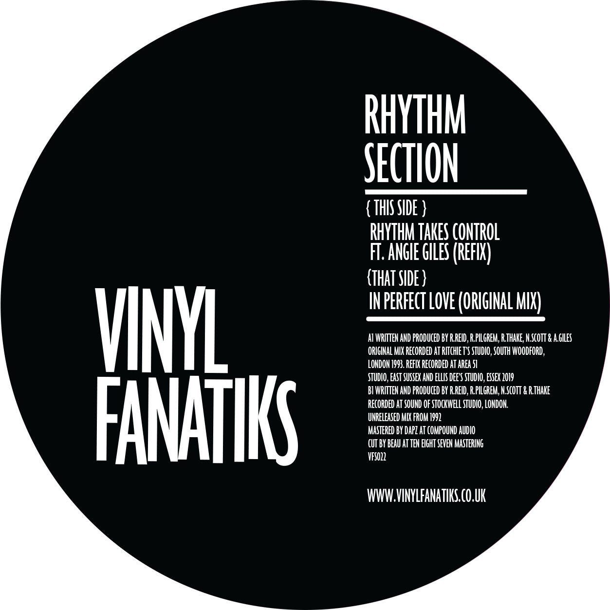 Rhythm Section - Rhythm Takes Control (Refix) / In Perfect Love (Original Mix)