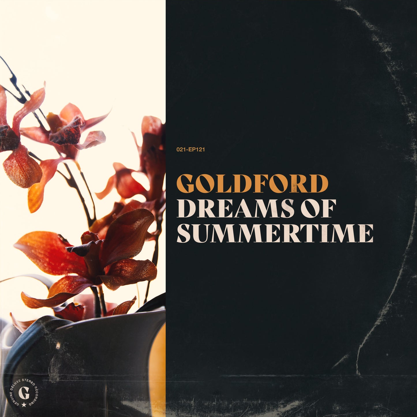 Goldford - Dreams of Summertime [clear with Burgundy, Orange, and Pink Splatter]