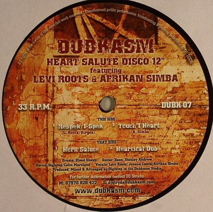 Dubkasm Feat. Levi Roots & Afrikan Simba – Heart Salute Disco 12"
