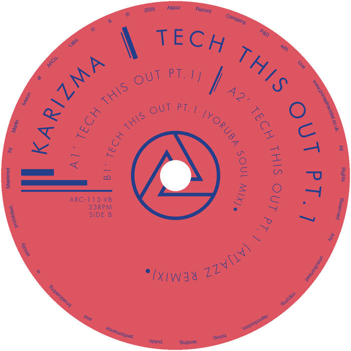 Karizma - Tech This Out Pt.1 [Blue Vinyl]