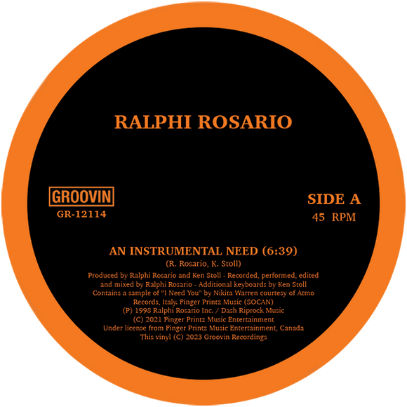 Ralphi Rosario - An Instrumental Need / Take Me Up