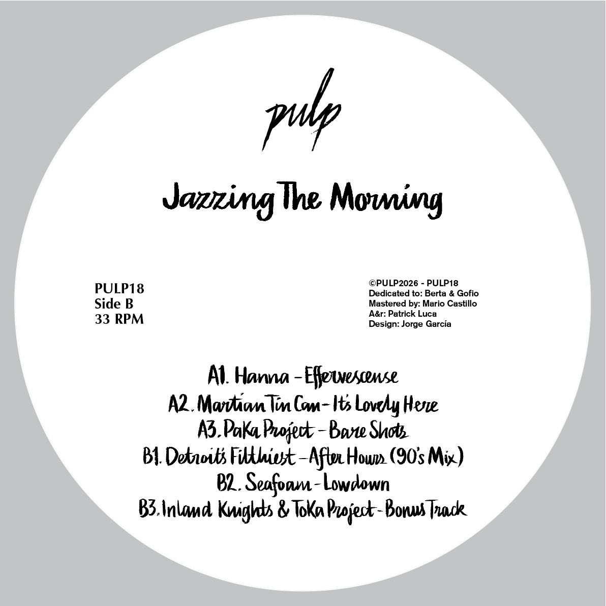 V.A. (Hanna, Martian Tin Can, Paka Project, Detroit’s Filthiest, Seafoam, Inland Knights & To-Ka Project) - Jazzing The Morning