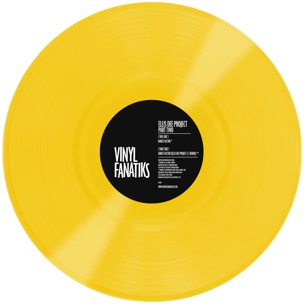 Ellis Dee - Dance Factor / Dance Factor (Ellis Dee Project 2.5 Remix) [180g Yellow Vinyl]