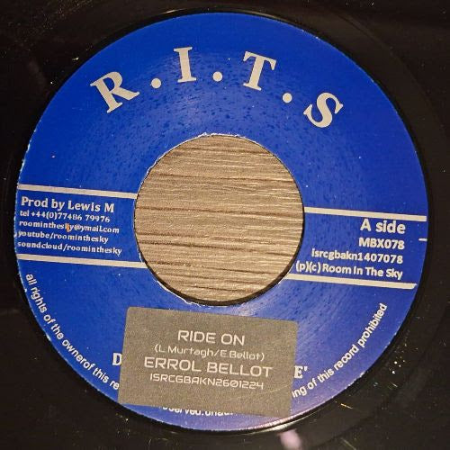 Errol Bellot / Vin Gordon - Ride On [7" Vinyl]