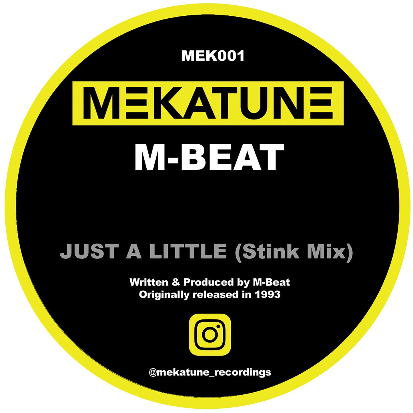 M-Beat - Just A Little (Mellow Mix) / Just A Little (Stink Mix) [180g Yellow Vinyl]