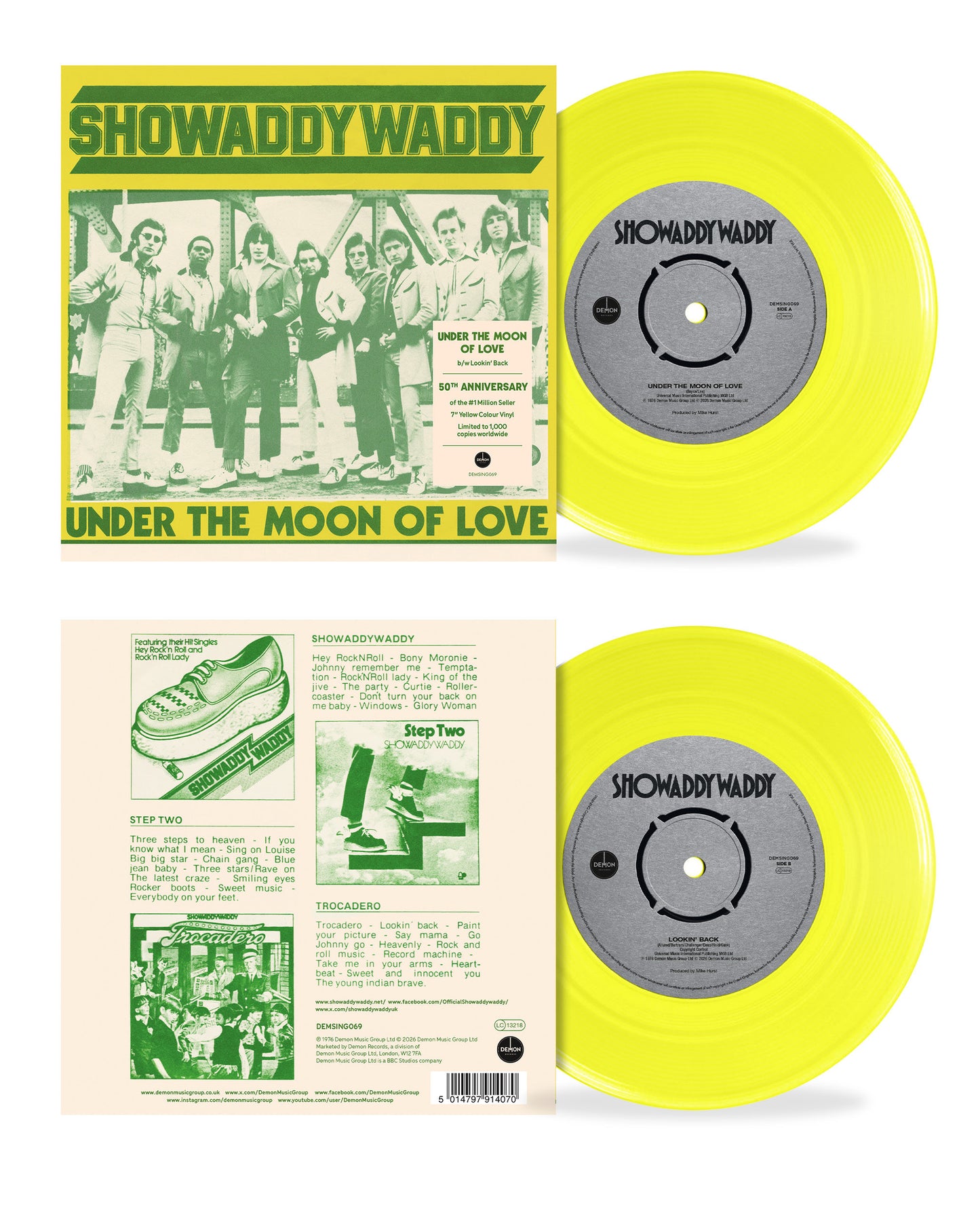 Showaddywaddy - Under The Moon Of Love [7” colour vinyl]