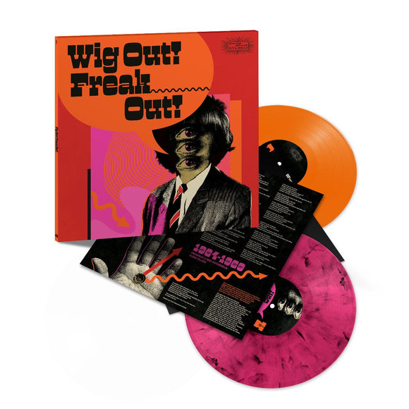 Various Artists - Wig Out! Freak Out! (Freakbeat & Mod Psychedelia Floorfillers [Deluxe Neon Pink Marble & Orange Coloured 2LP Vinyl]