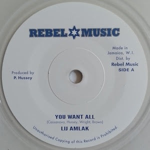 Lij Amlak / Glen DaCosta -  You Want All / You Want All Instrumental [Clear 7" Vinyl]