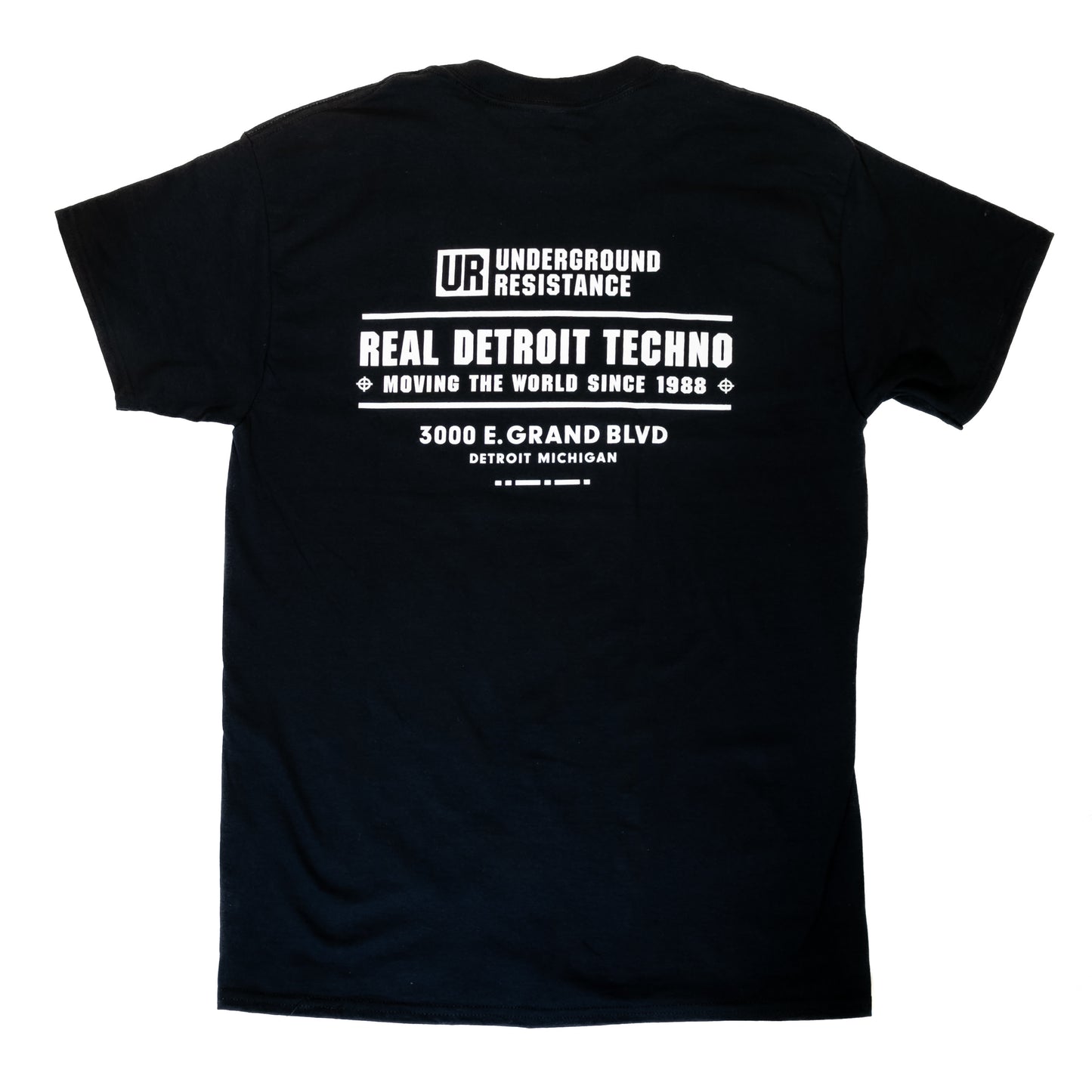 Underground Resistance 'Workers' Tee Shirts - Black with white print on Gildan Ultra Cotton Shirt [XXL]
